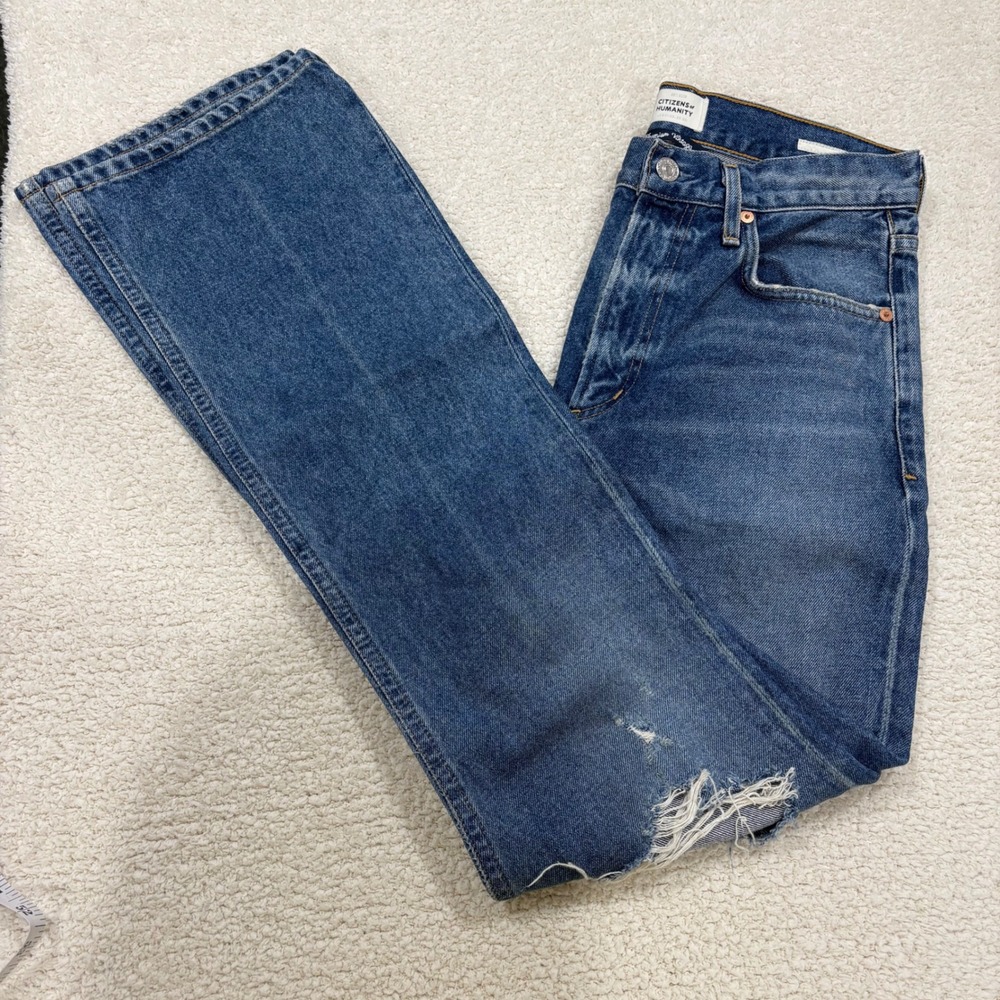 Citizens of Humanity Libby Bootcut Flare Distressed Ripped Jean Size 26 Med Wash - Picture 1 of 8